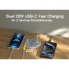 MAZZGOFOR Desktop Power Grommet,Dual PD20W USB C,40W Total Output,4 USB