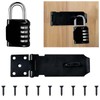 Door Latch Hasp with Door Padlock Hasp, 4 Digit Combination