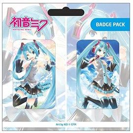 POPbuddies Hatsune Miku Pin Badges 2-Pack Set A, Metal