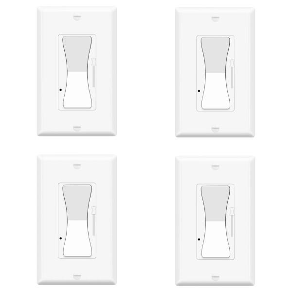 Unbranded 4× LED Dimmer Switches 150W Dimmable LED/CFL/600W Incandescent or