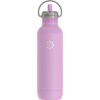 Lifefactory Stainless Steel Vacuum Insulated Sports Bottle with Straw Cap,