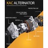 KAC Auto Alternator Generators Replacement for 2005-2014 Jetta 2.5L, 2006-2009