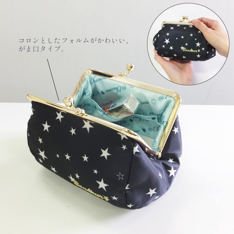 At First Gamaguchi Pouch Etoile Black AF8278
