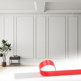 Colingmill 5 Set Accent Wall Molding Kit Premade Wainscoting Panels Wall Molding Peel and Stick Panel White Pre Cut Trim for Walls Picture Frame Molding for Home Decoration(31 x 78 Inch)