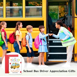 FOOZDEEVAAQ School Bus Driver Appreciation Gifts Bulk Thank You Cards for Bus Drivers Retirement First Day of Senior Year Easter Basket Stuffer Welcome Back to School Gift Christmas Stocking Stuffers