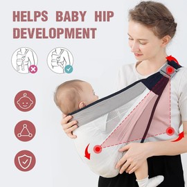 Baby Sling Adjustable Koala Sling Multifunctional Baby Carrier Breathable Baby Sling Newborn 3D Mesh Carry Bag Baby Carrier for Toddlers up to 20 kg