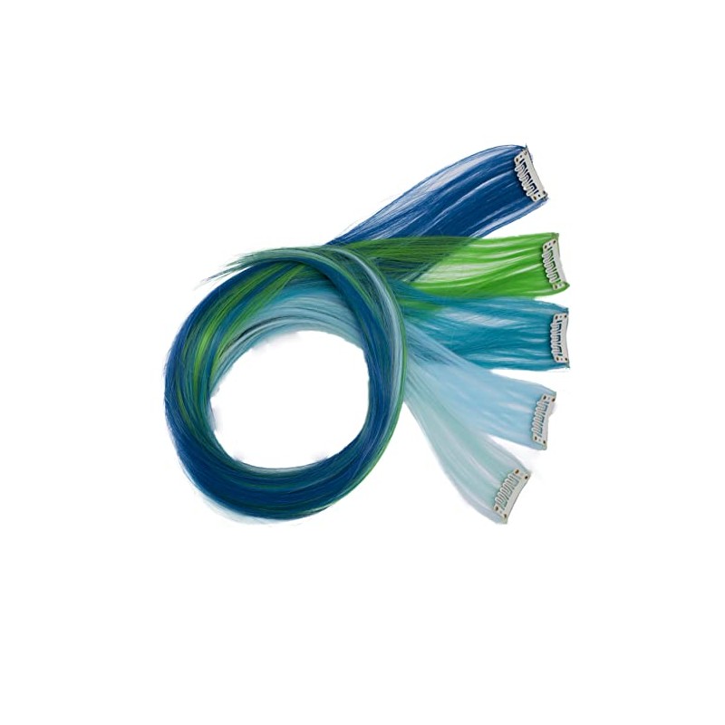 CAISHA 4 BST104 5-Piece Set 60 cm Colourful Strands Clip-In