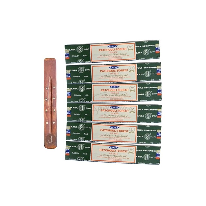 Satya Nag Champa Patchouli Forest Incense Sticks | x6 pack