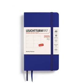 LEUCHTTURM1917 - Weekly Planner 2025, Softcover, Pocket (A6), Ink (Jan 1 - Dec 31, 2025)