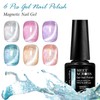 MEET ACROSS 7ml Flakes Magnetic Gel Nail Polish, Glitter Sequins