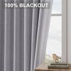 Joywell Light Grey Textured Linen 100% Full Blackout Curtains 108