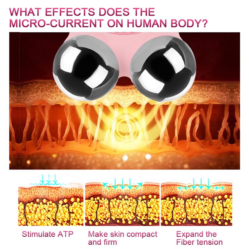 Electric Microcurrent Vibration Face Lift Massager Wrinkle Puffiness Removal Skin