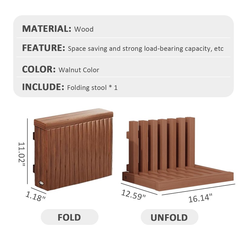 OLizee® Wall-Mounted Folding Stool Shower Seat Bench Entryway Stool Chair