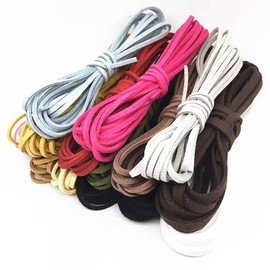 UUYYEO 3 Bundles 3 mm x 5 m Flat Suede Leather Cord Lace Faux Leather String for Crafts Necklace Cord for Beads Pendants Jewelry Making String Cord