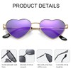 JOVAKIT Polarized Heart Sunglasses for Women Fashion Lovely Style Metal