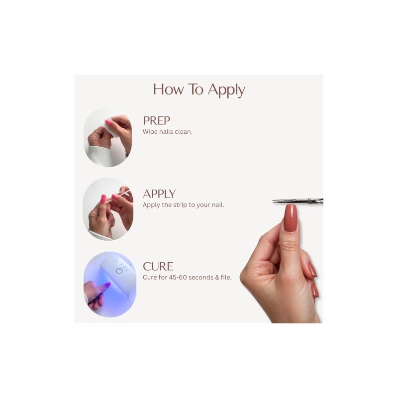 Tiras de uñas de gel semicuradas | Esmalte de uñas