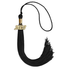 Endea Graduation Single Color Tassel with Gold Date Drop (Black, 2023)