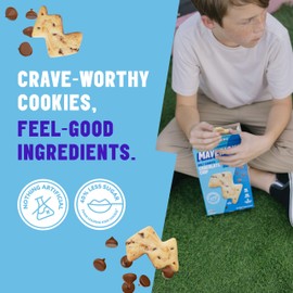 MAVERICKS Mavericks Chocolate Chip Bolt Cookies - Vegan Friendly Chocolate Chip Cookies, Healthy, Dairy Free, Plant Based Snack for Kids, Nut Free, 40% Less Sugar - 7 oz Box (1 Pack)