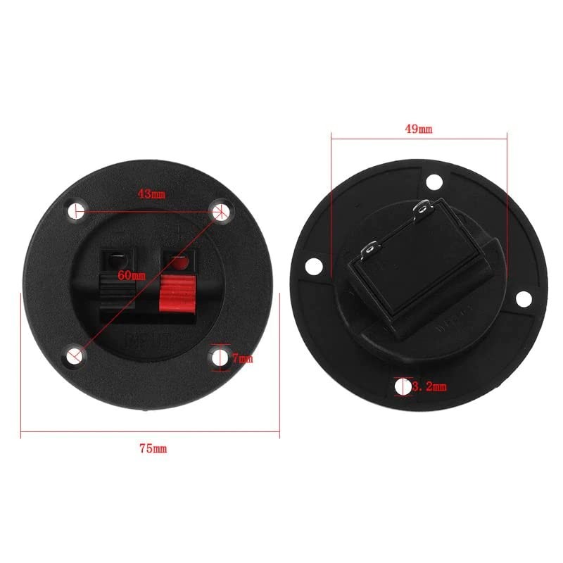 CABLEPELADO Loudspeaker Terminals, Loudspeaker Terminal, Terminal Strip, Solder Connection, Diameter