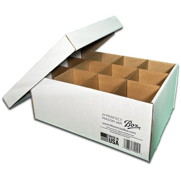 The Perfect Mason Jar Box, Quart. Set of 3 Cardboard