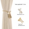 Magnetic Curtain Tiebacks, Cotton Hand Woven Window Curtain Holdback Tie