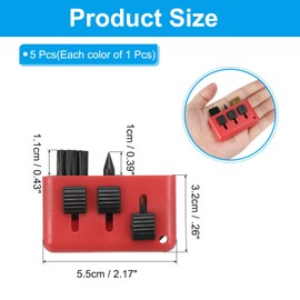 PATIKIL Golf Club Brush, 5 Pack Pocket Golf Club Groove Cleaner 3 in 1 Retractable Sharpener Nylon and Wire Bristles, 5 Colors