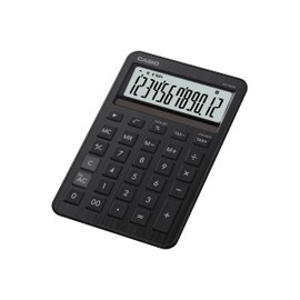Casio Design Calculator, Mini Just Type, Stylish Iron Black, 12 Digit, MS-M200-BK-N