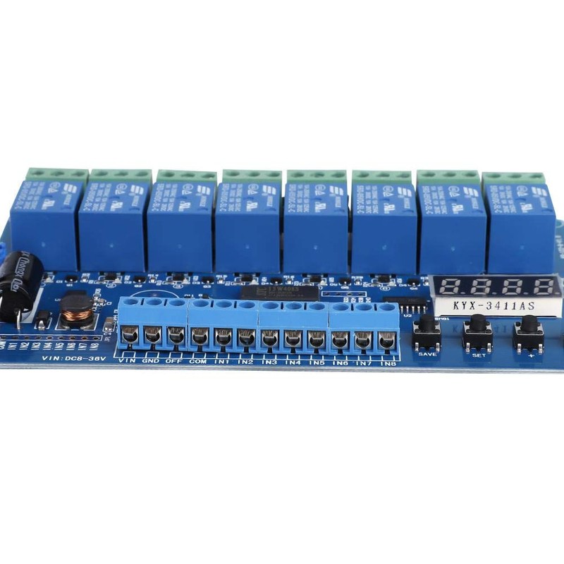 Multifunction Relay, 8-36V 8-Channel Multifunction Time Delay Relay Interface Board