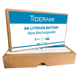 Tiderank AA Lithium Battery 48 Pack, 2900mAh 1.5V, Non Rechargeable