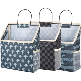 3 Pcs Wall Hanging Storage Bag Hanging Organizer Baskets with Pockets Rv Bathroom Kitchen Bedroom Office Organizers and Storage