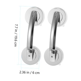 COHEALI 2Pcs Portable Suction Handle Bars Durable Plastic Door Handles for Bathroom Shower and Doors Easy Installation Strong Grip for Seniors and Disabled Use