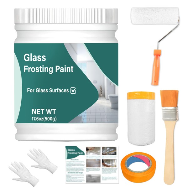 17oz Frosted Glass Paint, Frosted Paint for Glass Provides a