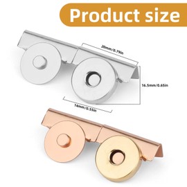 Tinoaly 10 Pairs Seamless Magnetic Buckle Clasps, Gold and Silver, No Sewing, Magnetic Snap Fasteners for DIY, Clothing, Purses, Wallets and More