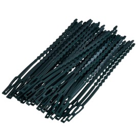 WILLBOND 50 Packung Verstellbare Pflanze Kabelbinder Krawatte und Stütze, 170 mm x 8 mm Dunkelgrün