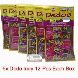 6x Dedo Indy Spycy And Sour Candy 12-pcs each box Total of 72-pcs Deal