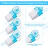 Wenrecu Personal Pill Dispenser, Portable Pill Taker Remover, 3Pcs Medication