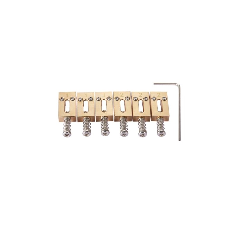 Dopro Solid Brass Guitar Roller Bridge Saddles Tremolo Bridge Roller