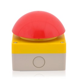 Intratec Coarse Hand Switch, IP65 - Surface-Mounted Button, Emergency Stop Buzzer 2NC Forced Opening, Mushroom Button for Industrial Use, 94 x 94 x 90 mm, Door Opener Button in Red/Yellow