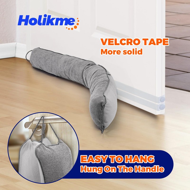 Holikme Weighted Door Draft Stopper, Heavy Duty Under Door Draft