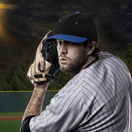 QUINTRA Fashion Baseball Cap for Men and Women, Adjustable Strapback Hats, Sports Baseball Cap, Snapback Hat Cap, Fur Bobble for Hats with Press Stud (Blue, One Size), blue, Unit size