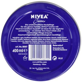 Nivea Cream (400ml) Classic Skin Cream for Full Body Nourishing Moisturising Cream