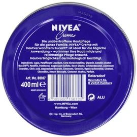 Nivea Cream (400ml) Classic Skin Cream for Full Body Nourishing Moisturising Cream