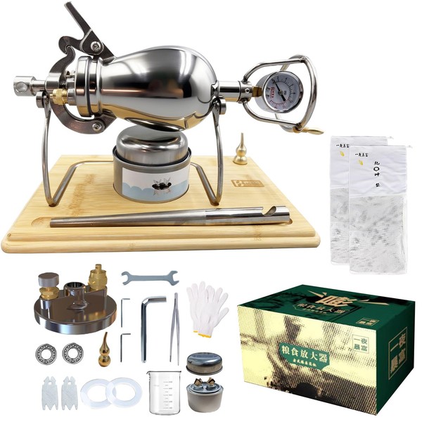 jvsufuik 260ml Chinese Popcorn Maker, 304 Stainless Steel Popcorn Machine