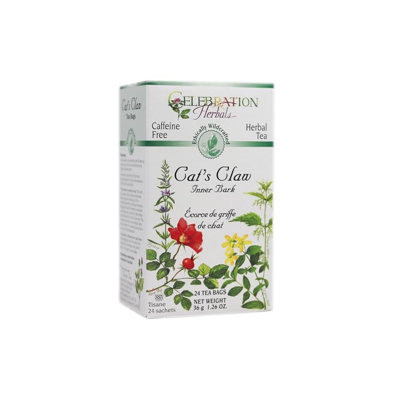 Celebration Herbals Cats Claw Inner Bark, 24 Herbal Tea Bags