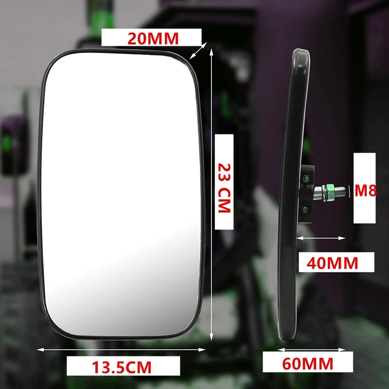 Tractor Mirrors,Forklifts Mirror, Universal Truck Mirror, Rear or Side View