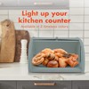 LEVER Modern Farmhouse Bread Box, Large, Gray - Bread Storage