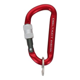 dbltact Aluminum Carabiner Lock DT – AKL – 182 8 X 80 mm Gun Meta s× Red