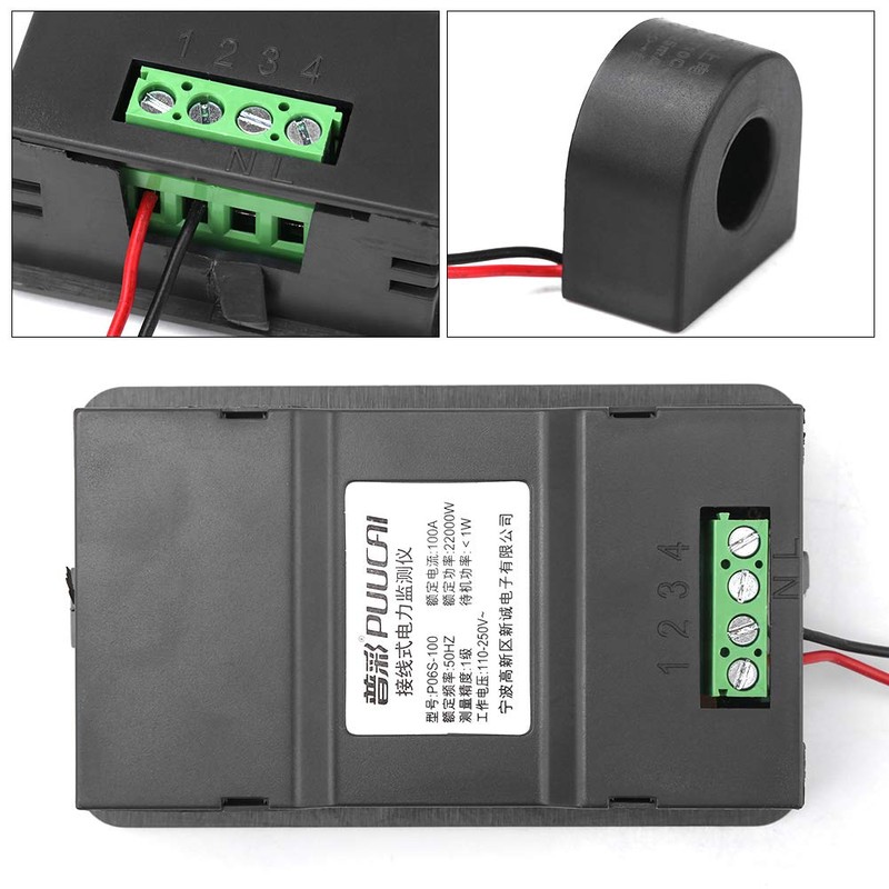 Voltmeter Volt Amp Watt Gauge Meter P06S-100 6 in 1