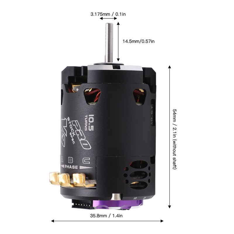 540 V3 10.5T Sensored Brushless Motor RC Car Motor for