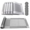 Time to Sparkle 13 PCS Vinyl Woven 6pcs Placemats +